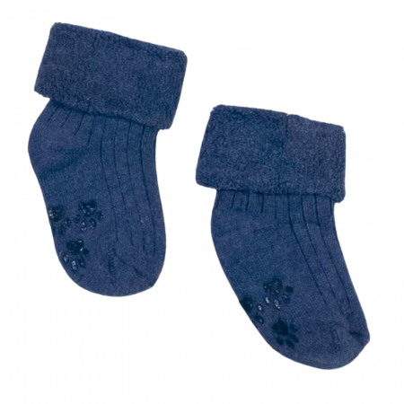 Botosi, sosete, dresuri, caciuli - Sosete groase bebelusi, bleumarin