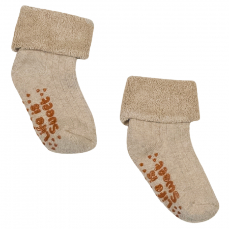 Botosi, sosete, dresuri, caciuli - Sosete groase sweet bej