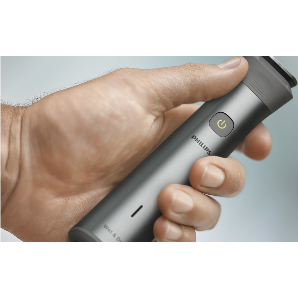 Aparat de tuns barba si parul 12 in 1 PHILIPS Multigroom All in One MG5940/15, tehnologie BeardSense, lame din otel cu auto-ascutire, 11 setari de lungime, rezistent la apa, husa, Negru / Argintiu [7]