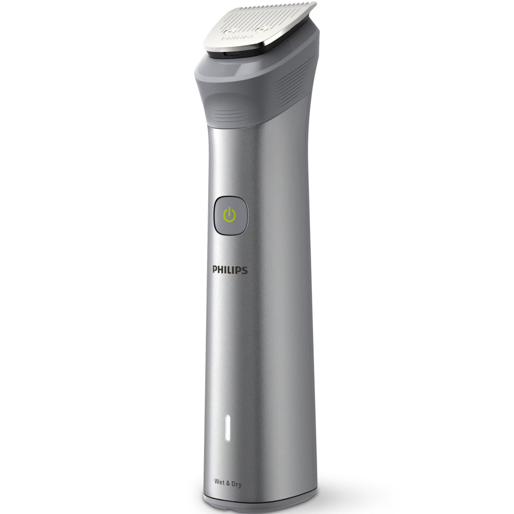 Aparat de tuns barba si parul 12 in 1 PHILIPS Multigroom All in One MG5940/15, tehnologie BeardSense, lame din otel cu auto-ascutire, 11 setari de lungime, rezistent la apa, husa, Negru / Argintiu [2]