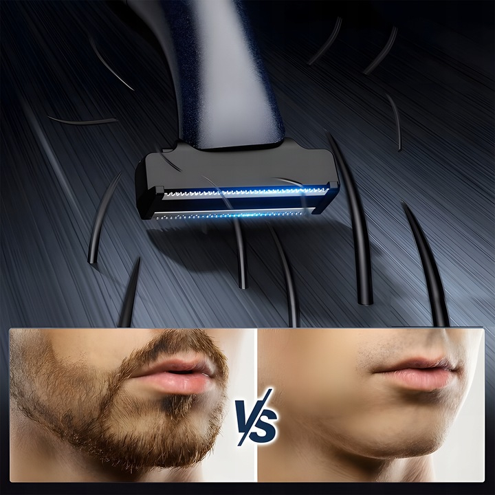 Aparat De Tuns, Ras Si Barbierit Barba, Parul Corporal, Nazal Si Urechi, Trimmer Sprancene, Perciuni NewEvo® SilkTouch Electric, 4 Pieptani, Reincarcabil, Rezistent La Apa, Afisaj Digital LED, Negru [6]