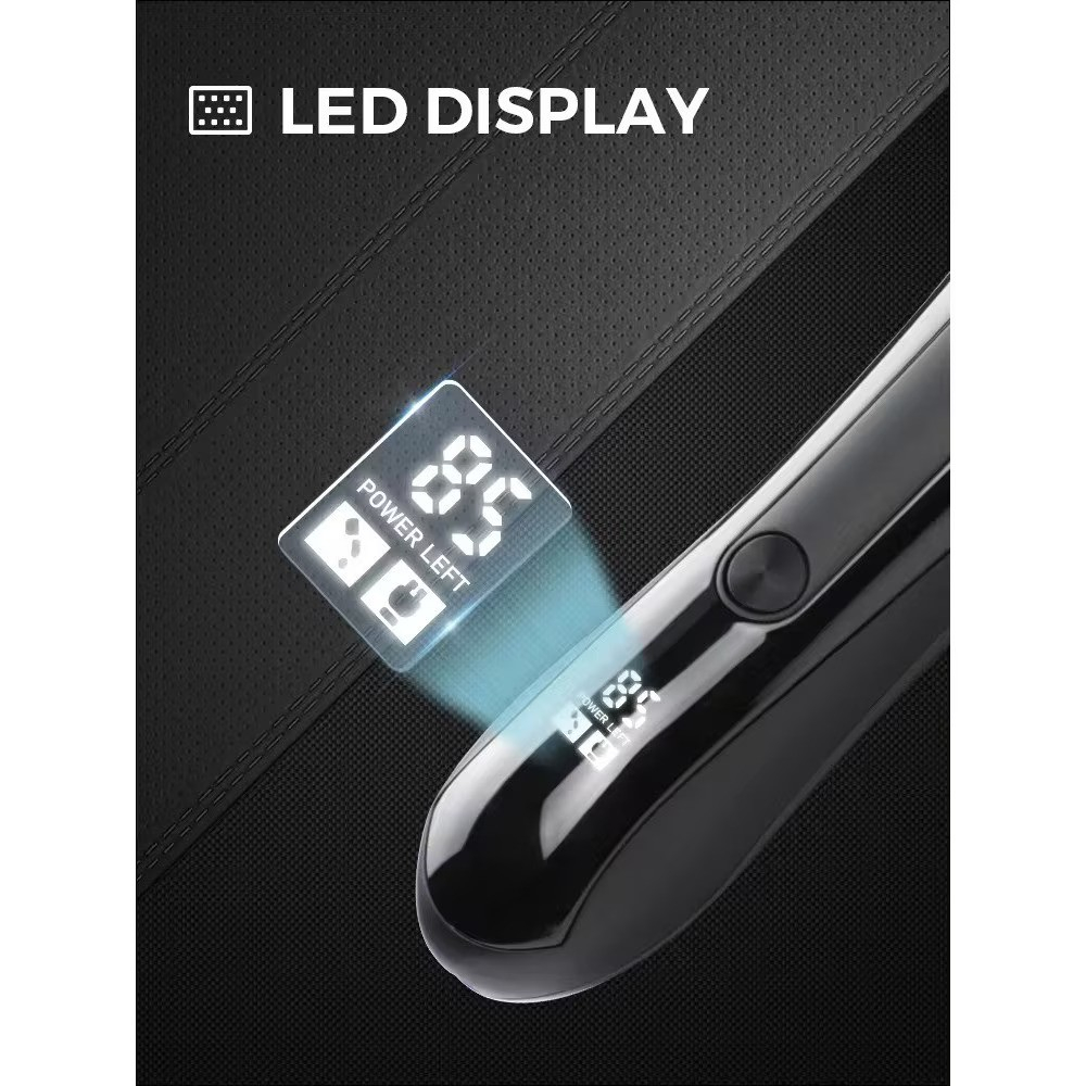 Aparat de Tuns si Ras NewEvo, Inghinal, Barba si Corp, Rezistent la Apa, cu Lumina Led, cu Stand de Incarcare, cu Afisaj LED, Portabil, Incarcare USB, Baterie Reincarcabila de 2000mAh, Autonomie 90min [3]
