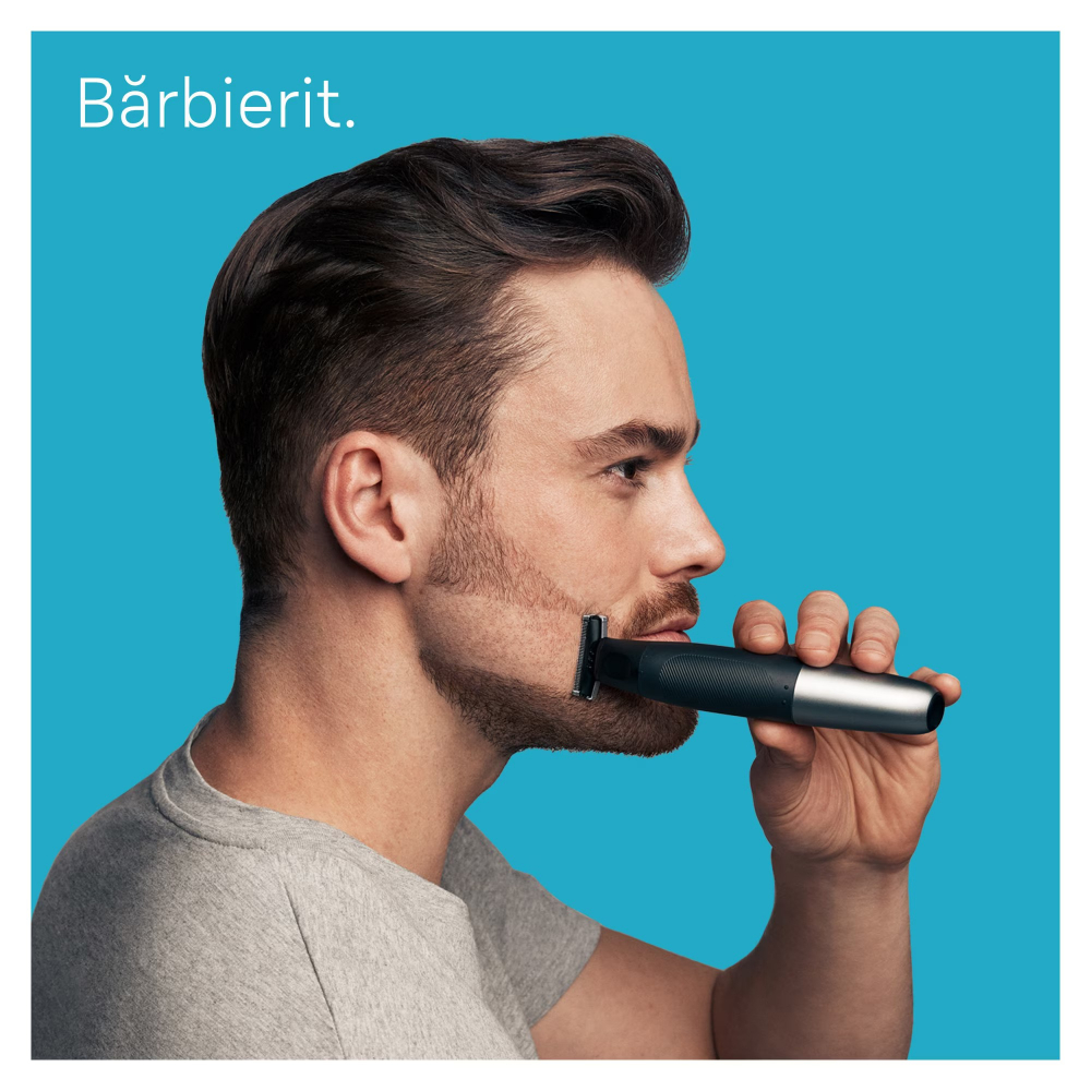 Aparat hibrid de barbierit si tuns barba Braun Series X XT5300 Wet&Dry, Lama 4D, 6 piepteni, 1 capac de protectie, autonomie 45 minute, Husa, Suport de incarcare, Negru [3]