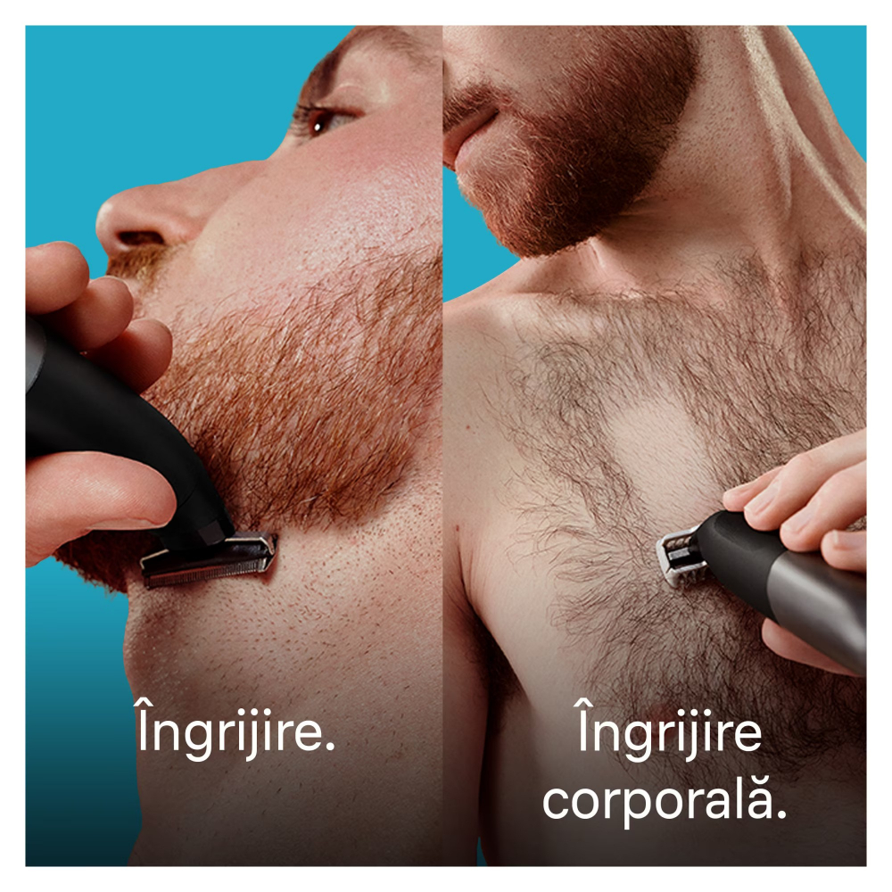 Aparat hibrid de barbierit si tuns barba Braun Series X XT5300 Wet&Dry, Lama 4D, 6 piepteni, 1 capac de protectie, autonomie 45 minute, Husa, Suport de incarcare, Negru [5]