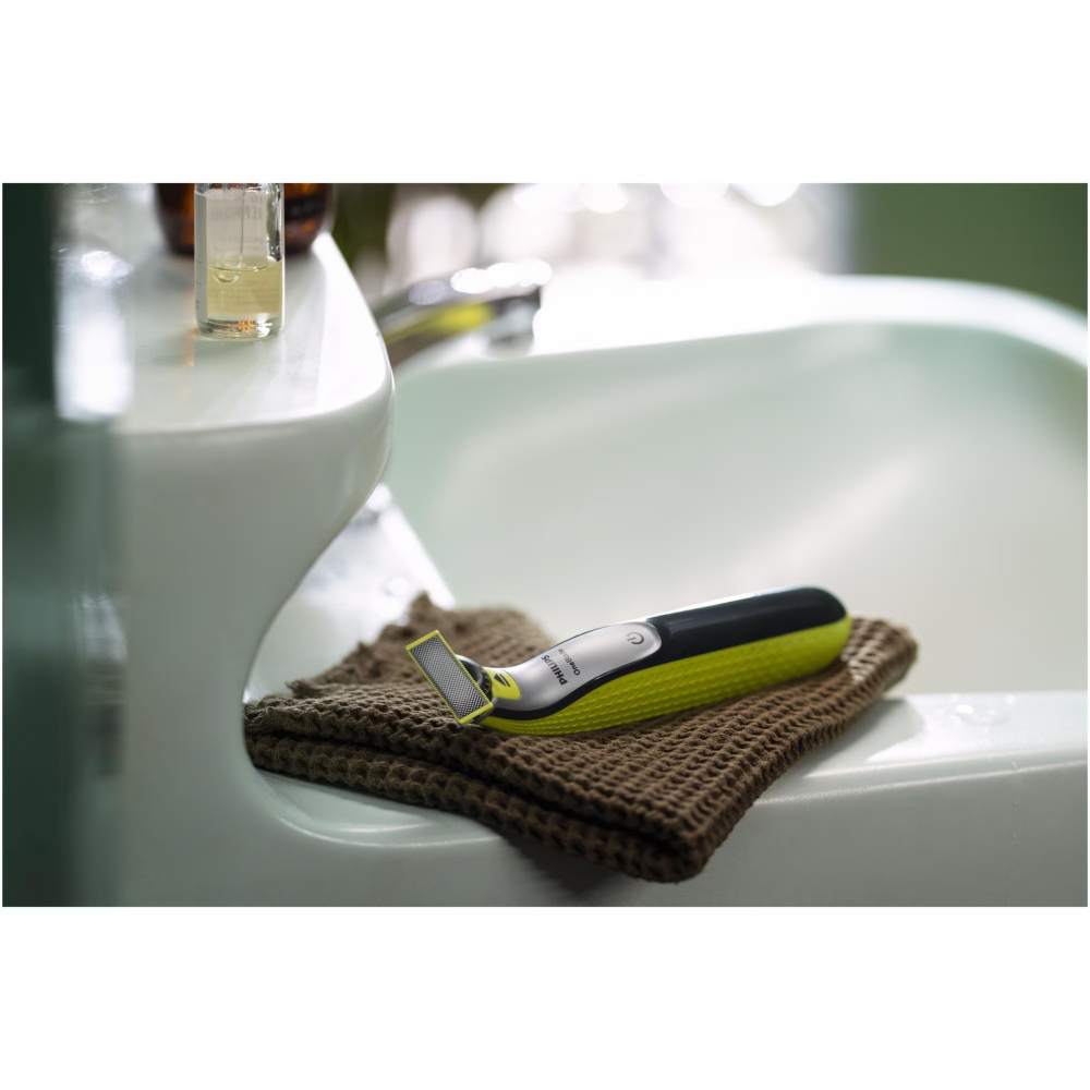 Aparat hibrid de barbierit si tuns barba Philips OneBlade 360 QP2734/31, pieptene reglabil 5 in 1, reincarcabil, umed si uscat, 60 min, USB-A, husa, capac de protectie, lama 360 inlocuibila suplimenta [4]
