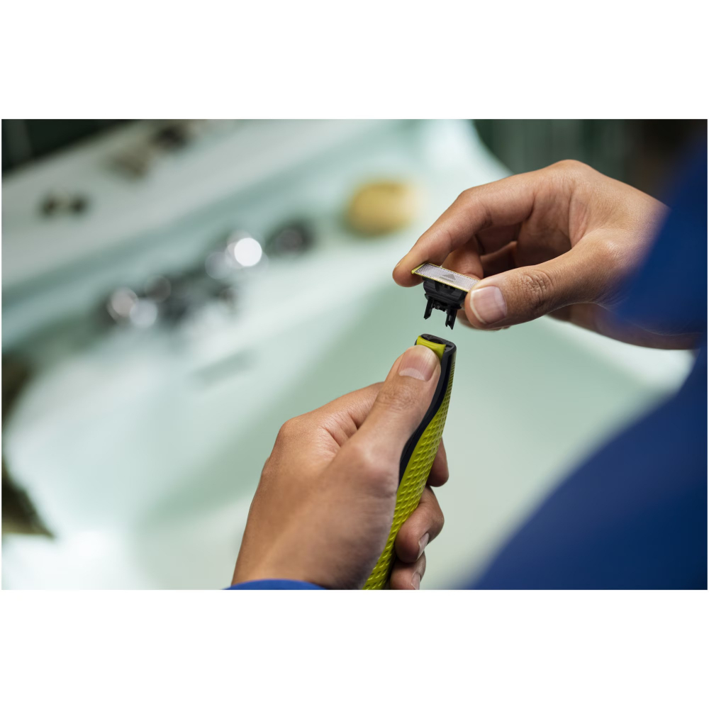 Aparat hibrid de barbierit si tuns barba Philips OneBlade QP2724/30, pieptene reglabil 5 in 1, reincarcabil, umed si uscat, 45 min, USB-A, husa, capac de protectie, lama inlocuibila suplimentara, Verd [5]