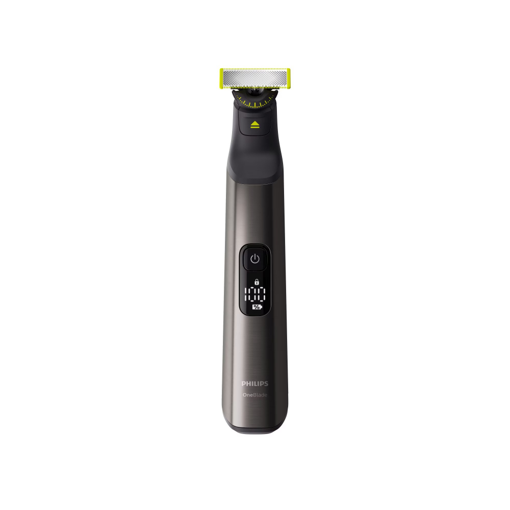 Aparat hibrid de barbierit, tuns barba si parul corporal Philips OneBlade Pro QP6551/17, pieptene 14 lungimi, lama inovatoare 360 cu 2 taisuri, afisaj digital LED, pieptene corp, reincarcabil,autonomi [3]