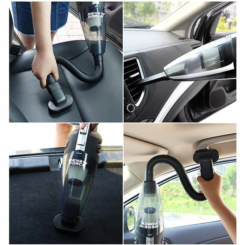 Aspirator de Mana Portabil cu Acumulator NewEvo, pentru Uz Casnic sau Auto, Incarcare USB, Putere 120W, Baterie 2000 mAh, 4 Accesorii Versatile pentru Curatare Rapida si Eficienta, Negru Gri [6]