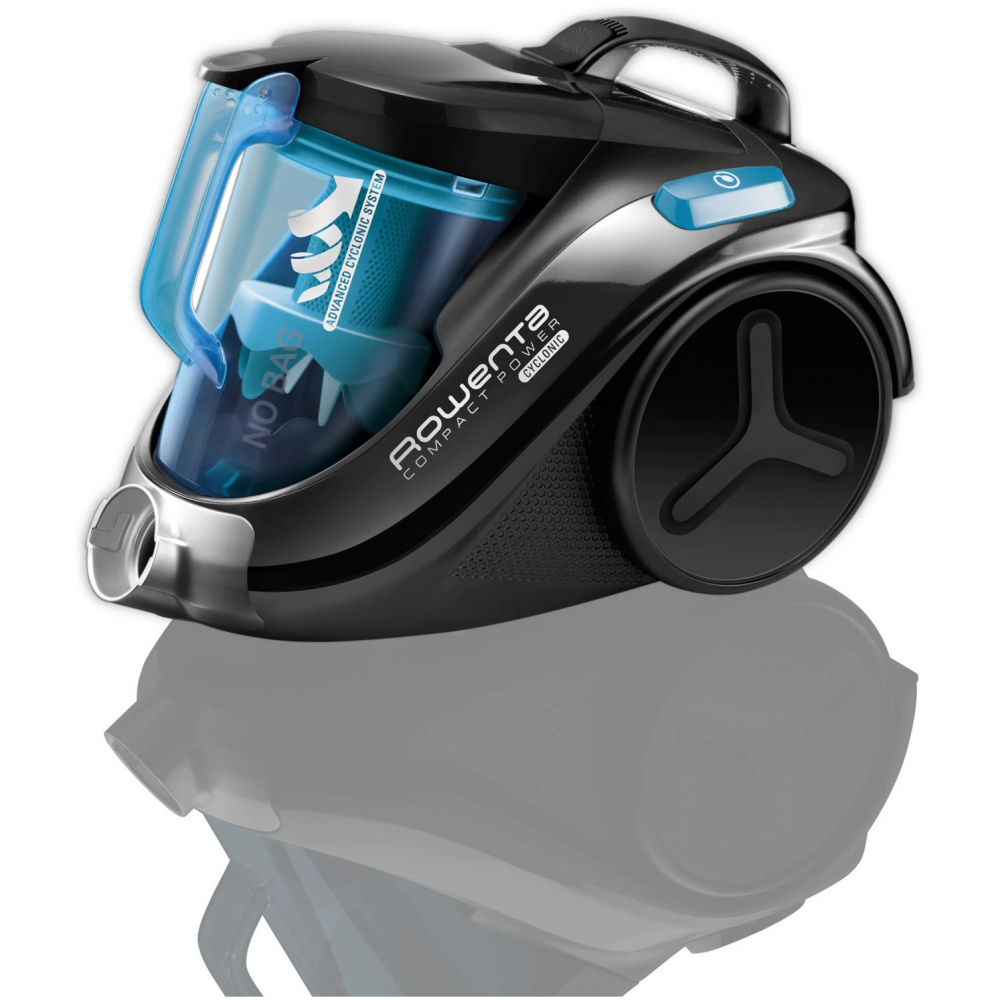Aspirator fara sac Rowenta Compact Power Cyclonic RO3731EA, 750 W, recipient praf 1.5l, motor EffiTech, filtru de inalta eficienta, sistem CleanExpress, raza de operare 8.8m, negru/albastru [6]