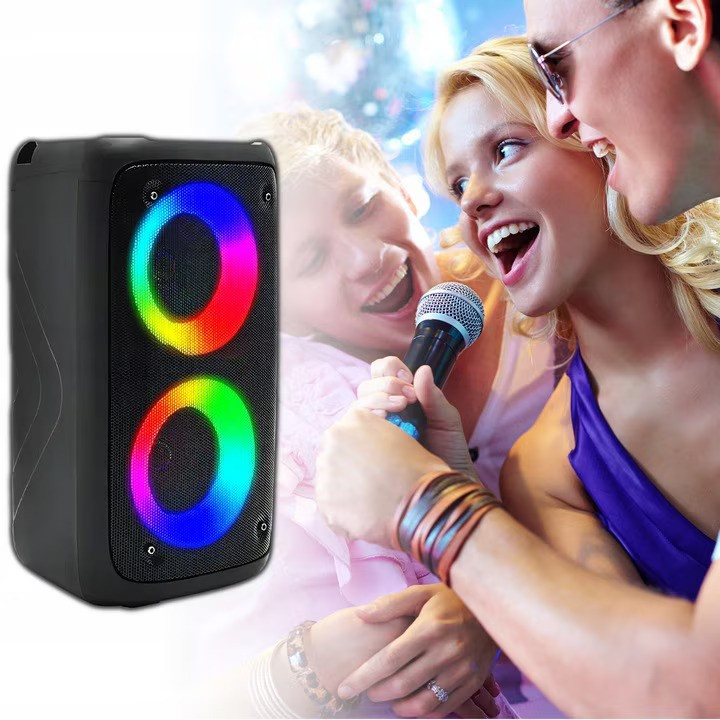 Boxa portabila NewEvo bluetooth, Putere 800/20 W, Intrare mini-jack 3.5 mm, Format audio MP 3, Autonomie 6 ore, Raza de actiune 10 m, Functie radio si GRP, Alimentare prin USB 5V, Dimensiuni 15 x 16 x [5]