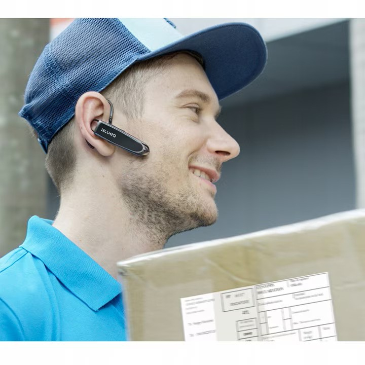 Casca Bluetooth Wireless NewEvo, Bluetooth 5.0, Cu husa, Functie dubla de reducere a sunetului din exterior, Autonomie 24 ore, Conectare la doua dispozitive simultan, Incarcare rapida, Sunet HD, Negru [8]