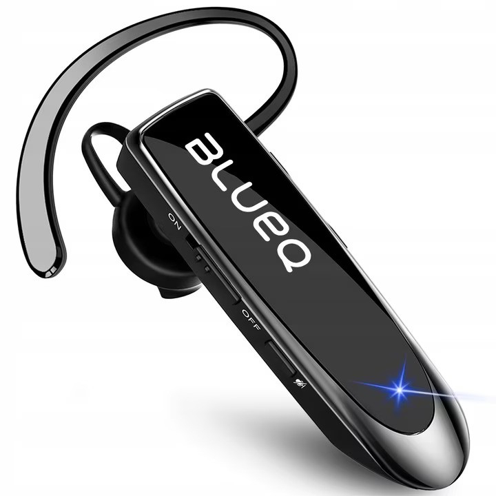 Casca Bluetooth Wireless NewEvo, Bluetooth 5.0, Cu husa, Functie dubla de reducere a sunetului din exterior, Autonomie 24 ore, Conectare la doua dispozitive simultan, Incarcare rapida, Sunet HD, Negru [9]