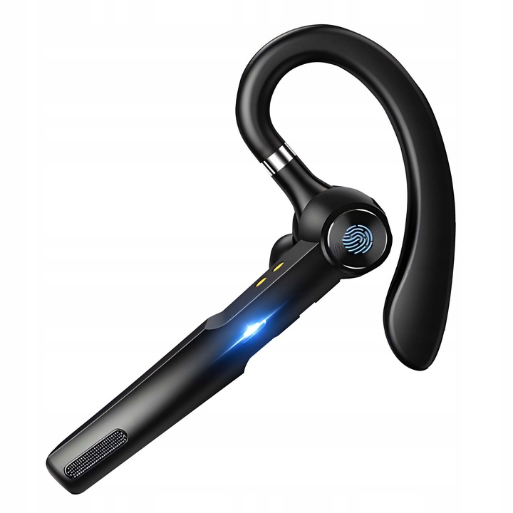 Casca Bluetooth Wireless NewEvo, Bluetooth 5.1, HandsFree, Compatibilitate Universala Samsung, iPhone, Huawei, Control tactil, Cutie de incarcare 400 mAh, Baterie incorporata 120 mAh, Conectare la doua dispozitive simultan, Negru  [6]