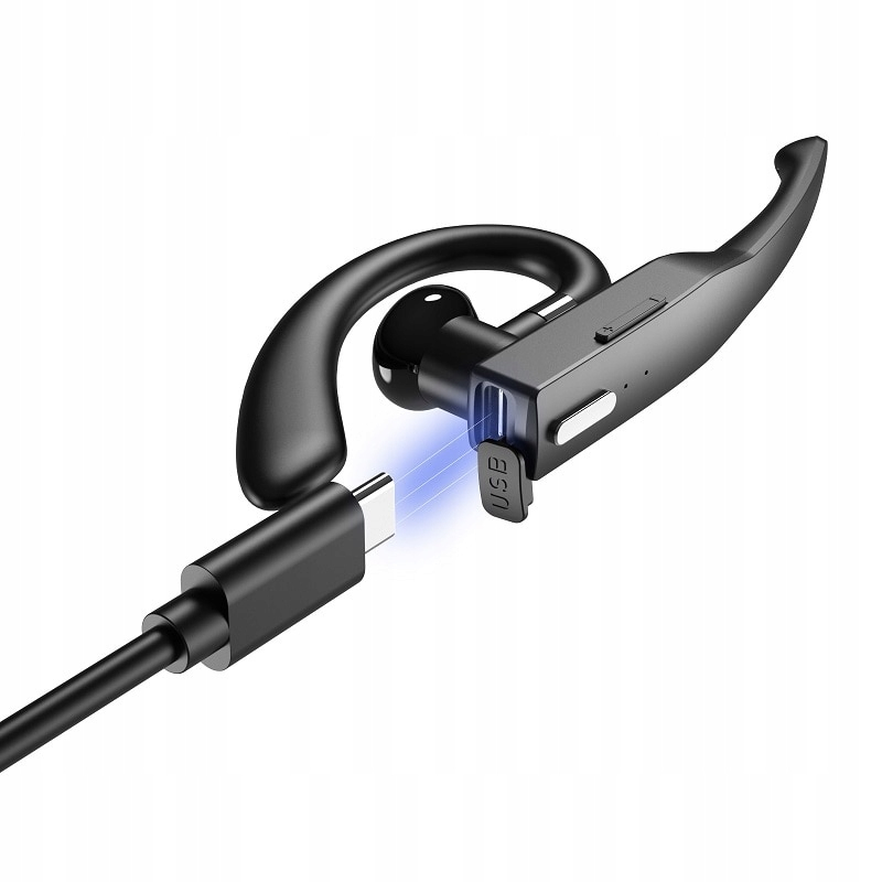 Casca Bluetooth Wireless, NewEvo Business, Tip Handsfree, Bluetooth 5.0, Design Ergonomic, Reducere Zgomotului, Compatibilitate Universala Samsung, iPhone, Huawei, Xiaomi, Conectare la 2 Dispozitive Simultan, Carcasa de incarcare, Negru [7]