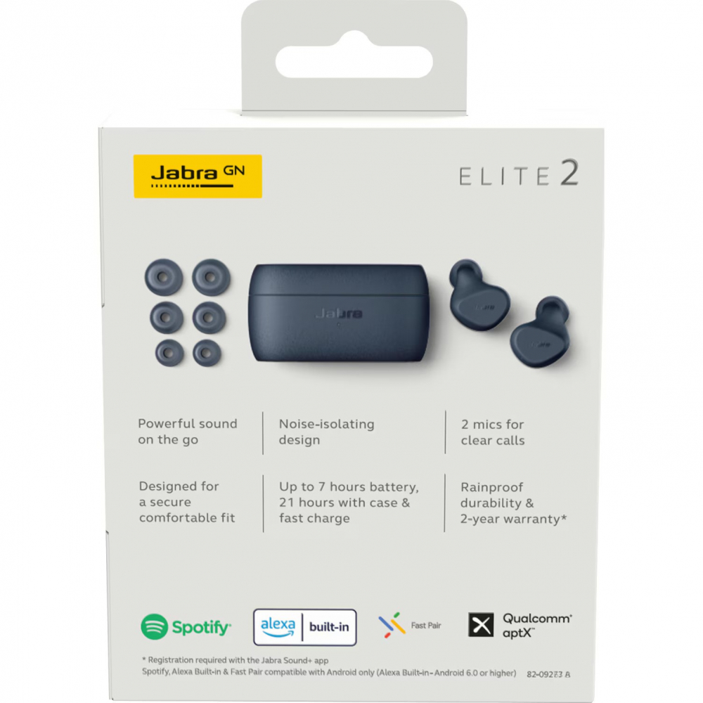 Casti audio in-ear, Jabra Elite 2, True wireless, Bluetooth, IP55, Navy [5]