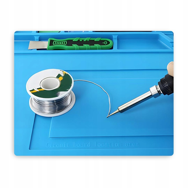 Covoras Anti-Static Multifunctional din Silicon, NewEvo, pentru reparatii electronice diverse, service GSM, cu organizatoare etanse, marcaje si linii de masurare, zona magnetica, silicon, 45 x 30 cm, [6]