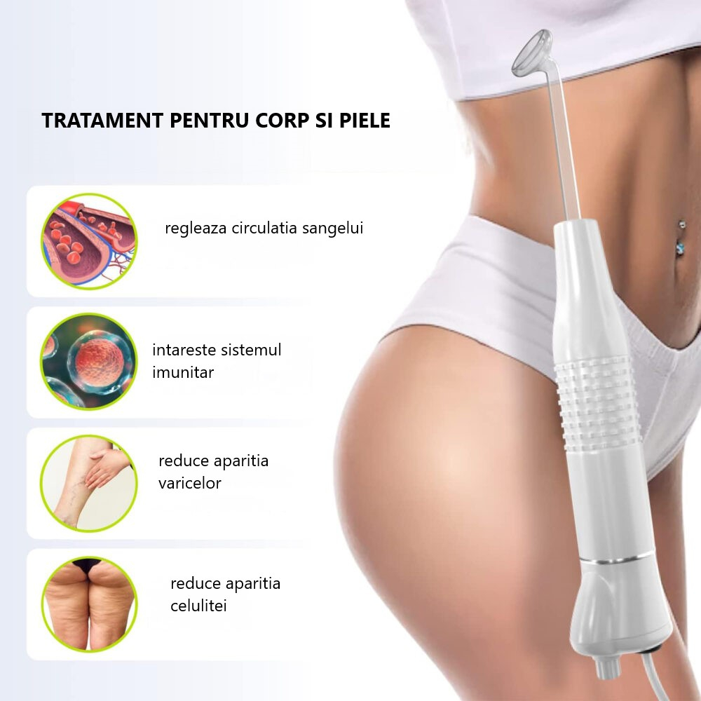 Electroderm, NewEvo®, Darsonval, Tratament cu Frecventa Inalta pentru Acnee, Riduri, Controlul Petelor, Cearcane, Ten, Par Seboreic, Stimulator Scalp, Infrumusetare, Biostimulare Faciala, Lifting, Alb [3]