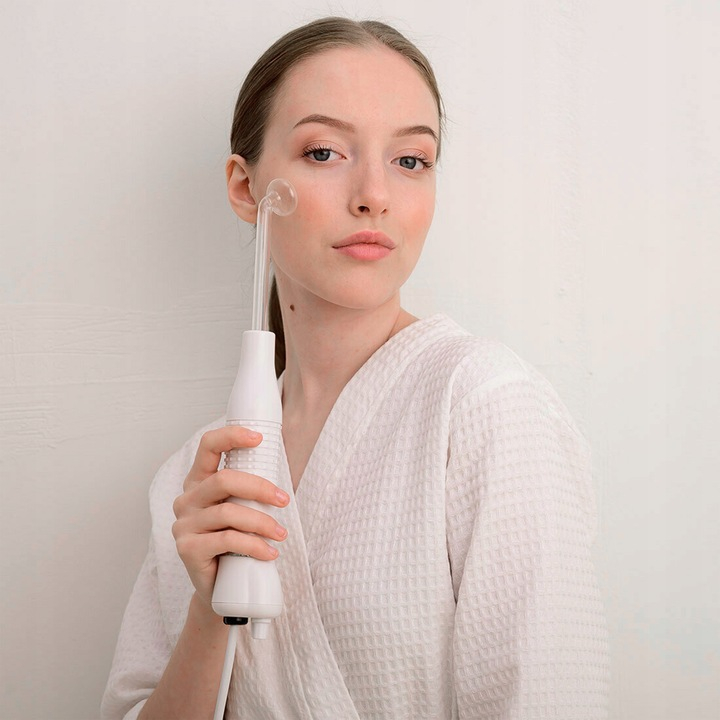 Electroderm, NewEvo®, Darsonval, Tratament cu Frecventa Inalta pentru Acnee, Riduri, Controlul Petelor, Cearcane, Ten, Par Seboreic, Stimulator Scalp, Infrumusetare, Biostimulare Faciala, Lifting, Alb [7]
