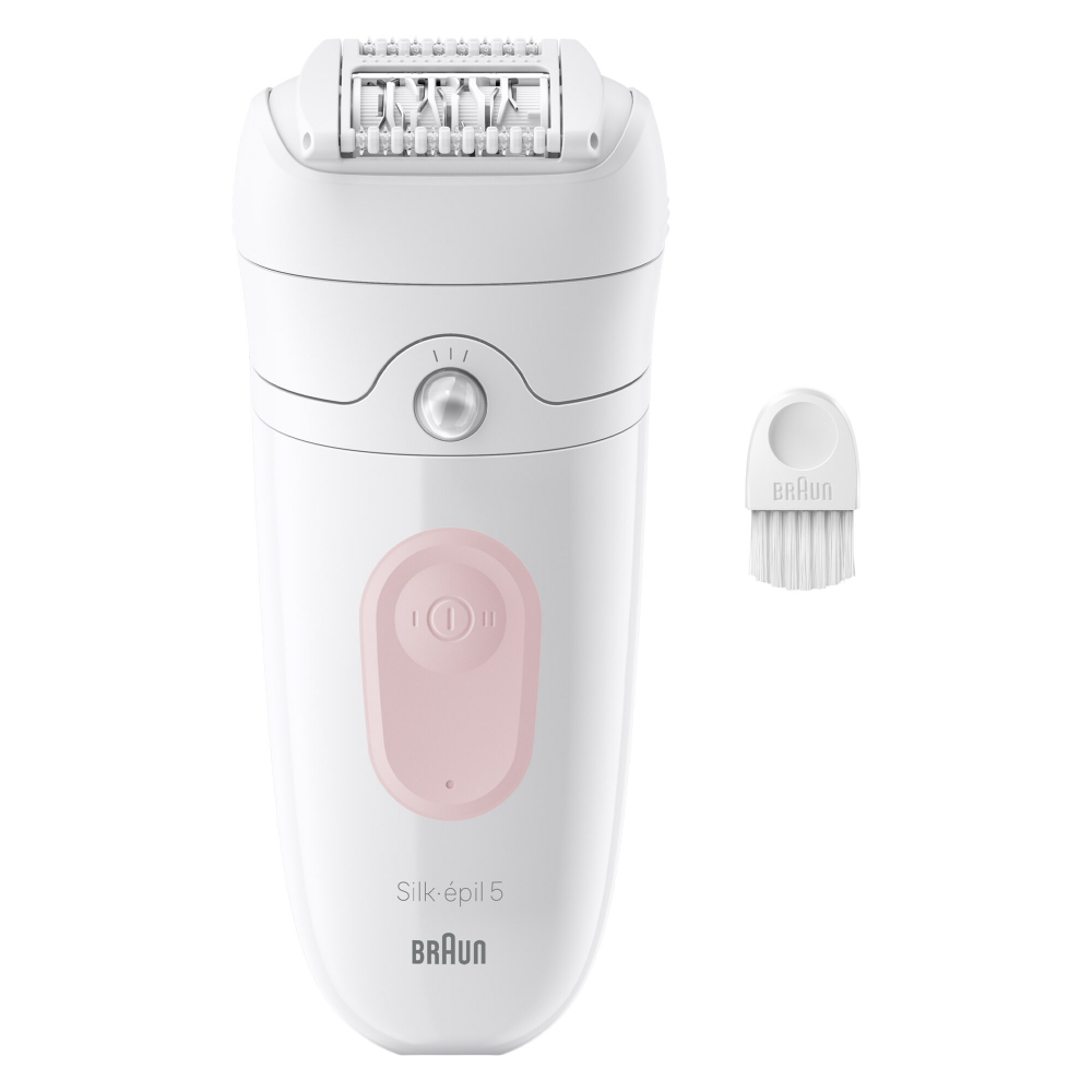 Epilator Braun Silk-épil 5 5-000 Wet & Dry, MicroGrip, Smart Light, 28 de pensete, 2 viteze, Alb - Braun [3]