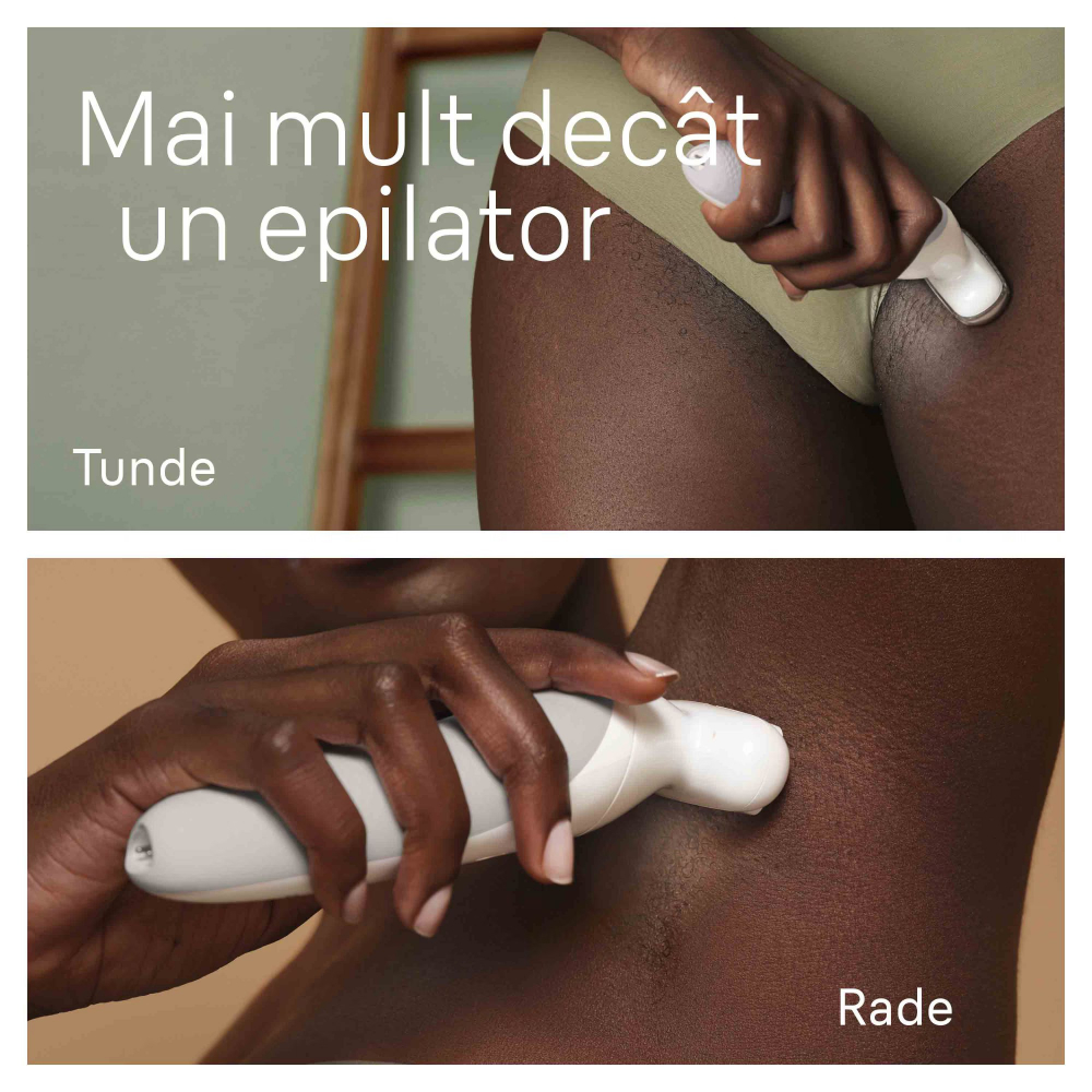 Epilator Braun Silk-épil 9 9-041 Wet & Dry, MicroGrip, Smart Light, 2 viteze, 40 pensete, Cap de ras + Pieptene, 1 capac, Geanta de voiaj, Alb/Argintiu [8]