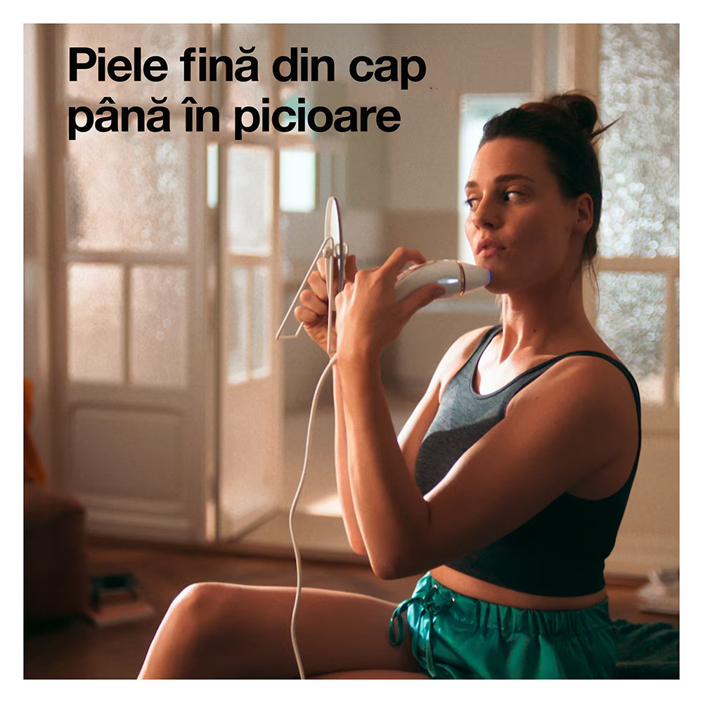 Epilator IPL Braun Silk-expert PRO 5 PL5160 senzor automat & continuu skin pro 2.0, 400.000 impulsuri, 10 niveluri de intensitate, 125 de impulsuri pe minut, cap de precizie, trusa de voiaj, alb/auriu [4]