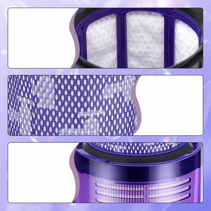 Filtru de aspirator NewEvo® pentru Dyson, 3 bucati, compatibil cu aspiratorul Dyson V11 V15 SV14, Lavabil, Violet [2]