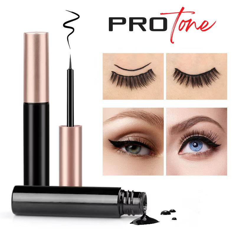 Gene Magnetice, Set 7 Perechi Gene False PROtone, 1 Aplicator, 2 Eyeliner Magnetic Negru, Aspect Natural, Reutilizabile, Negru [7]