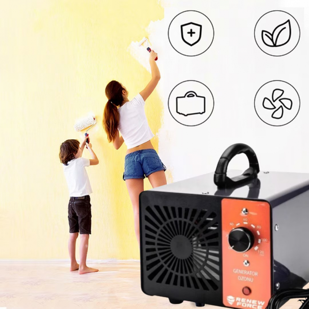 Generator de Ozon Profesional Renew Force - Dezinfectare Avansata. Inlatura mirosul neplacut din Casa, Birou si Masina, lasand un aer proaspat ca dupa ploaie. Timer de 120 min, putere 60g/Ora, 120W [7]