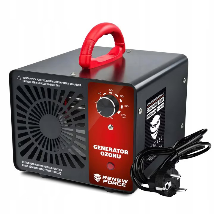 Generator Ozon Renew Force, 60 000 mg/h, timer 120min, 155W, Rosu [2]