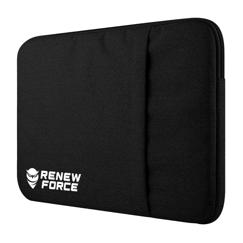Husa laptop, poliester, cu burete antisoc, 39cm x 30cm x 2cm, fermoar, 14"-15.6", Negru [2]