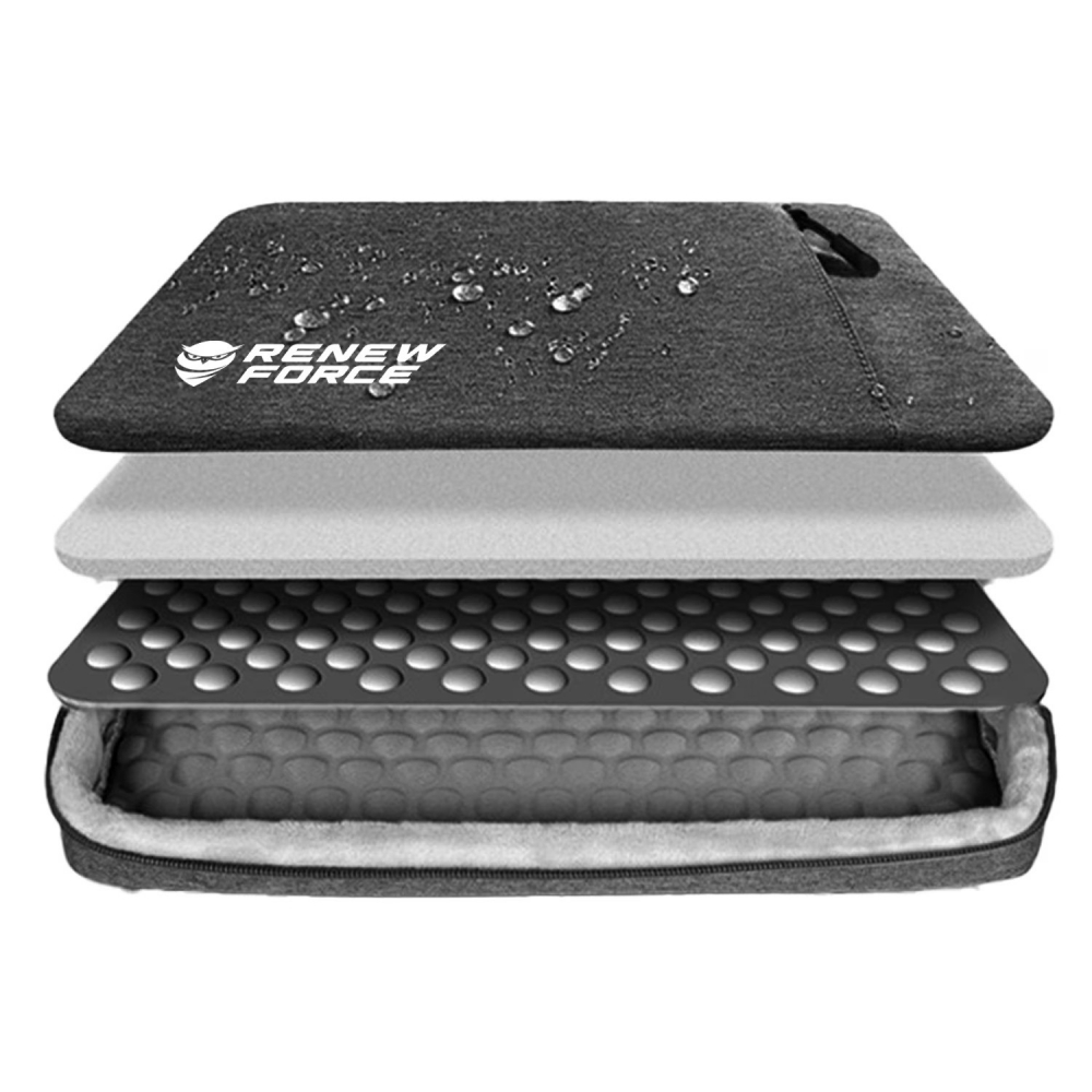 Husa laptop, poliester, cu burete antisoc, 39cm x 30cm x 2cm, fermoar, 14"-15.6", Negru [3]