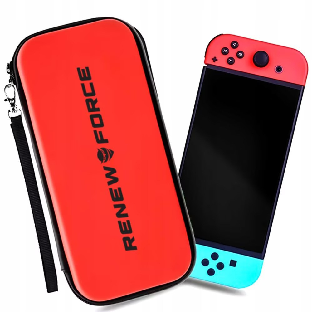 Husa protectie consola Nintendo, Renew Force, Compatibil cu Nintendo Switch/Switch Oled, Rosu/Negru [2]