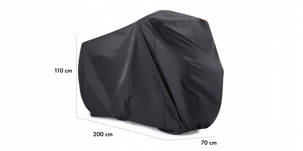 Husa protectie pentru bicicleta, motocicleta, scuter NewEvo®, impermeabila, 200cm x 110cm x 70cm, 2 biciclete de 26-29 inch, Negru [2]