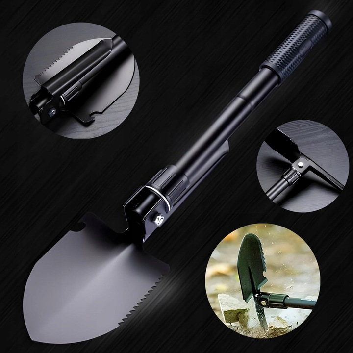 Kit complet de supravietuire multifunctional 92 in 1,Instrumente profesionale multifunctionale, vanatoare, drumetii, alpinism si aventuri in aer liber, Negru [5]