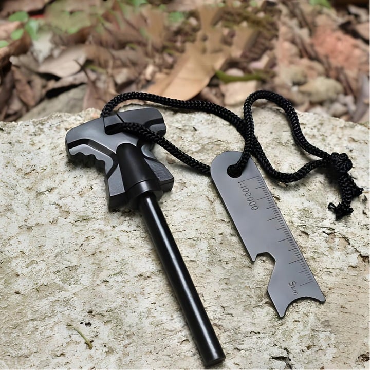 Kit complet de supravietuire multifunctional 92 in 1,Instrumente profesionale multifunctionale, vanatoare, drumetii, alpinism si aventuri in aer liber, Negru [2]