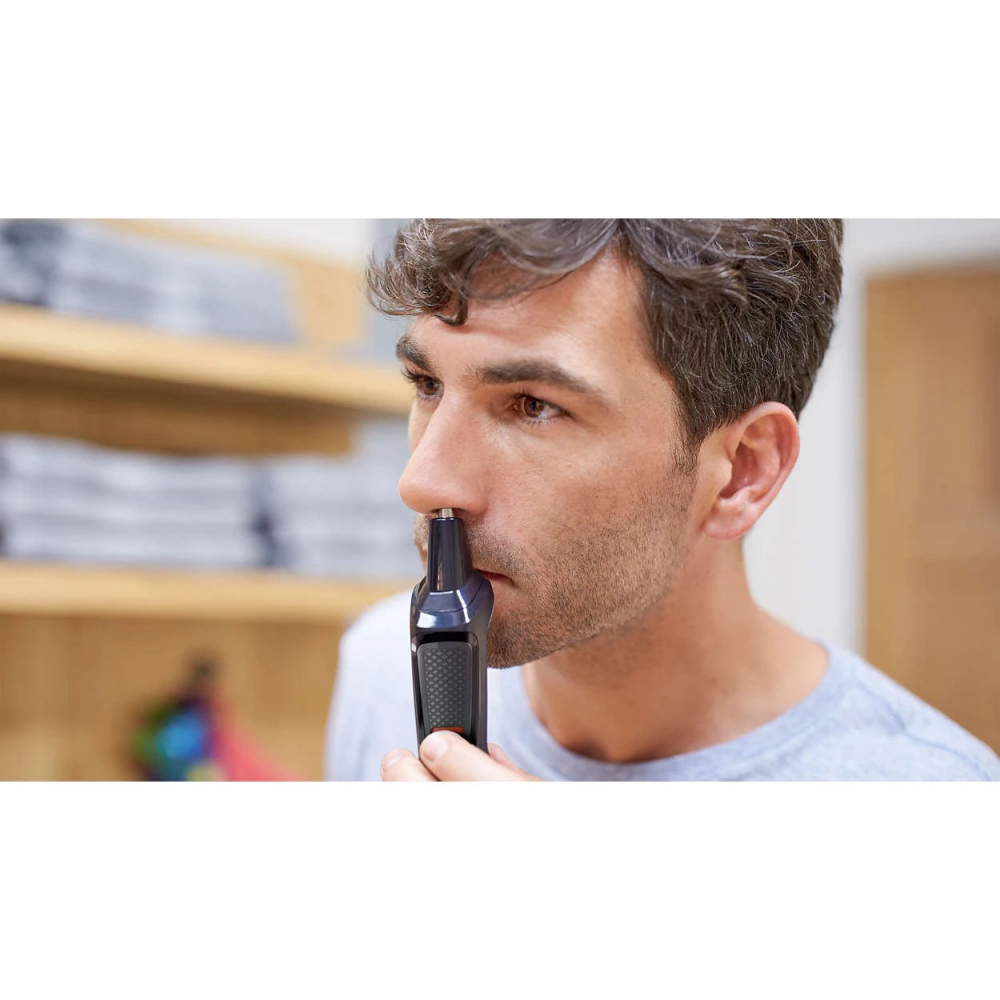 Kit de ingrijire 6 in 1 Philips Multigroom MG3710/15, fara fir, Lame cu ascutire automata, 4 piepteni, Negru [7]