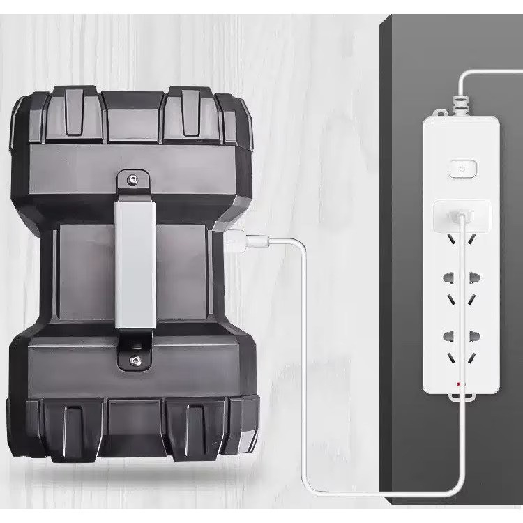 Lanterna LED de mana reincarcabila, Dubla,7 moduri iluminare, 1200 lumeni, cu functie de acumulator extern 10000 mAh, Negru [4]