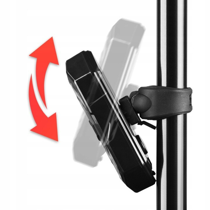 Lumini spate bicicleta cu semnalizare LED si telecomanda wireless, Renew Force, Baterie 900 mAh, reincarcabila prin USB, 5 Moduri de iluminare, impermeabila, Negru Alb [10]