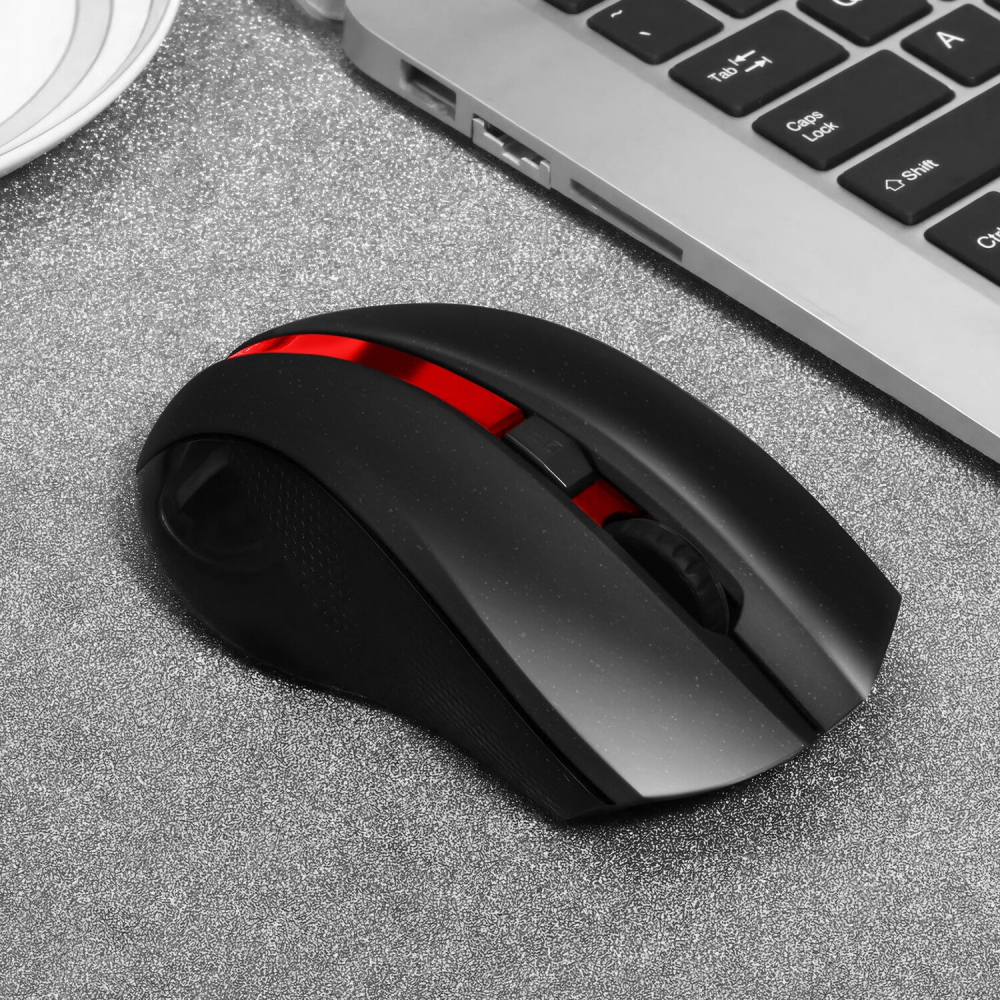 Mouse gaming DexXer, Wireless 2.4 G, USB, FastCharge, Design ergonomic, Negru Rosu [4]