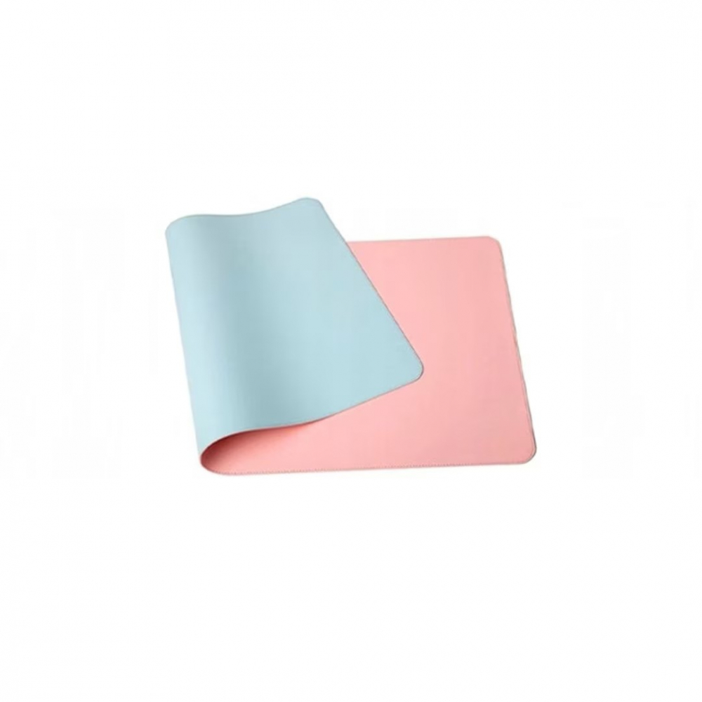 Mousepad PROtone XXL pentru protectie birou, din piele pu, cu doua fete Albastru/Roz, 90x45 cm [5]