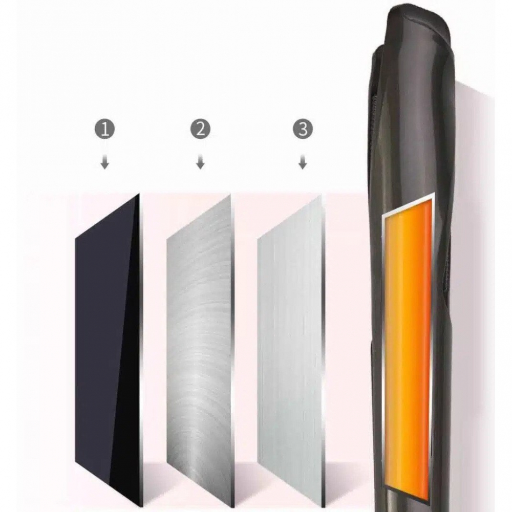 Ondulator multifunctional PROtone, Ceramica, 2in1, Afisaj LCD, 80-230 grade C, Cablu rotativ, Gri [4]