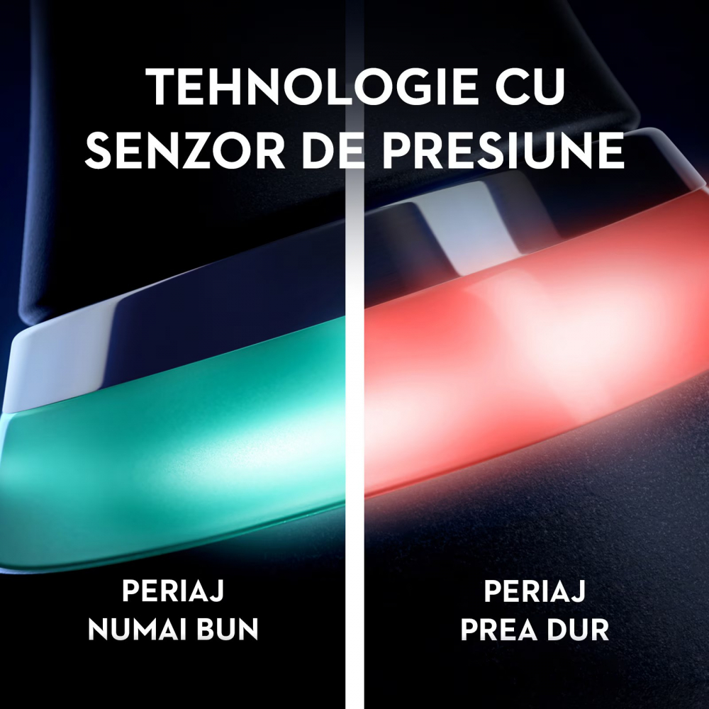 Periuta de dinti electrica Oral-B iO7 cu Tehnologie Magnetica si Micro-Vibratii, Inteligenta artificiala, Display led interactiv, Senzor de presiune Smart, Timer vizibil, 5 moduri, 1 capat, spare head holder, Incarcator magnetic, Trusa de calatorie, Negru [5]