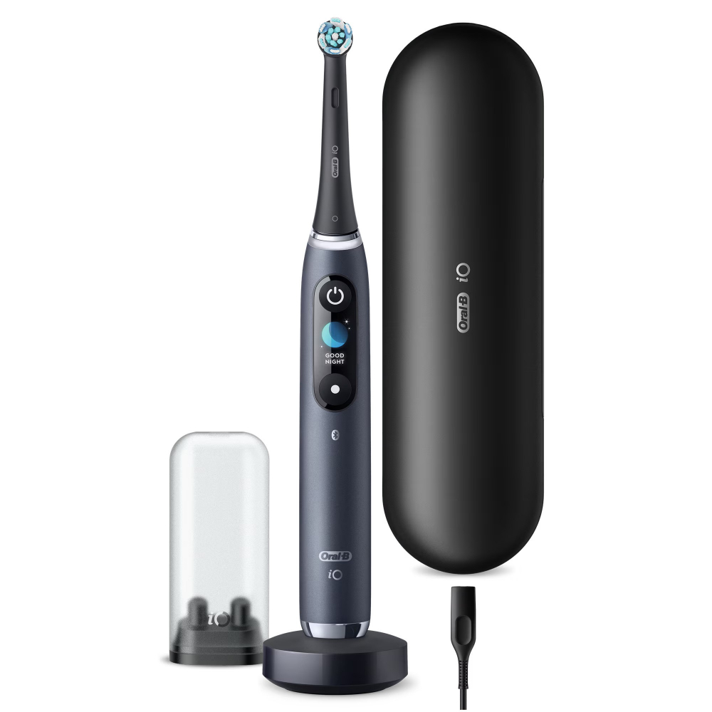 Periuta de dinti electrica Oral-B iO9 cu Tehnologie Magnetica si Micro-Vibratii, Inteligenta artificiala, Display led, Senzor de presiune Smart, Timer vizibil, Negru [3]