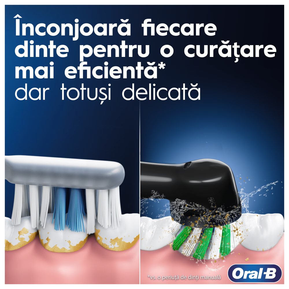 Periuta de dinti electrica Oral-B Vitality Pro, Curatare 2D, 3 programe, 1 Incarcator, 1 capat, Negru [3]