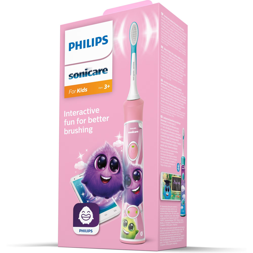 Periuta de dinti electrica, Philips HX6352/42, pentru copii, 2 programe de curatare, Roz [6]