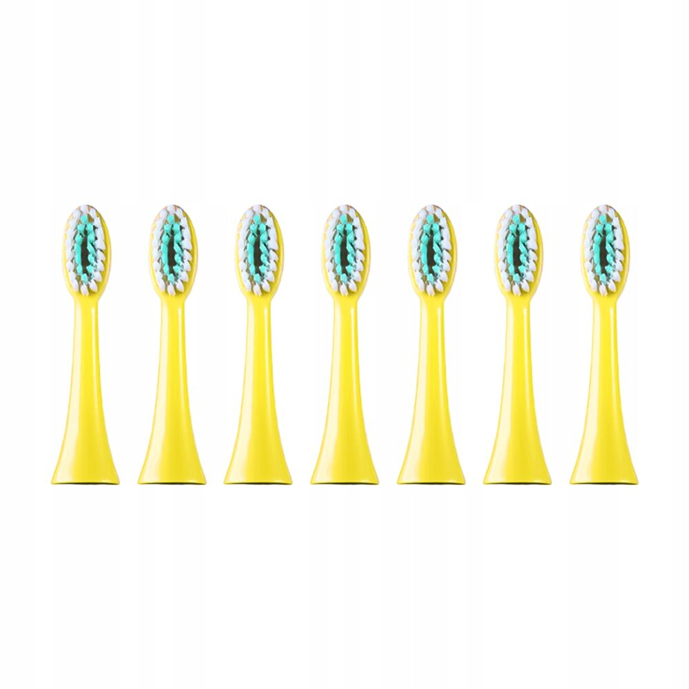 Periuta electrica reincarcabila sonica WhySmile Copii, 32000 miscari/minut, 4 moduri de curatatare, 8 capete de periere, smart timer, rezistent la apa IPX6, cablu USB, Galben [7]
