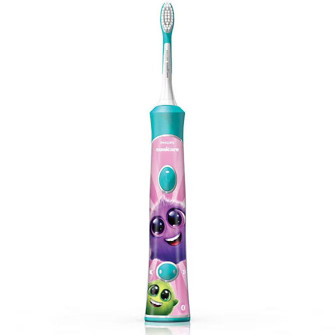 Philips Sonicare Kids HX6322/04, Bluetooth® incorporat, 2 moduri, 2 capete de periere, Numar de miscari/minut 62000, Alb/Albastru [4]