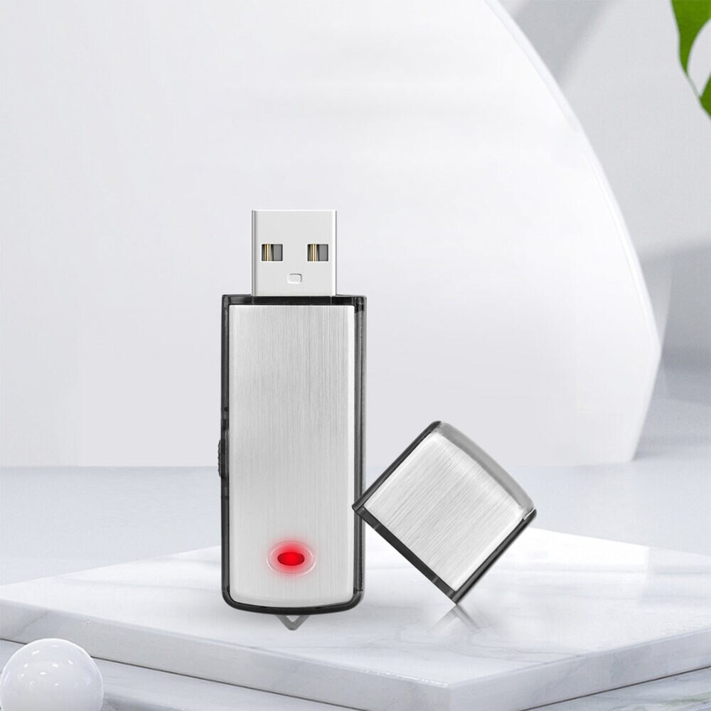 Recorder Spion NewEvo®, USB, 16 GB, 200 De Ore de Inregistrare, Raza de Actiune pana la 8 Metri, Capacitate Baterie 350mAh, Argintiu [2]