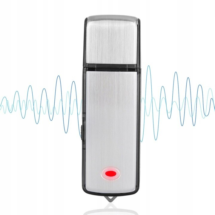 Recorder Spion NewEvo®, USB, 16 GB, 200 De Ore de Inregistrare, Raza de Actiune pana la 8 Metri, Capacitate Baterie 350mAh, Argintiu [6]
