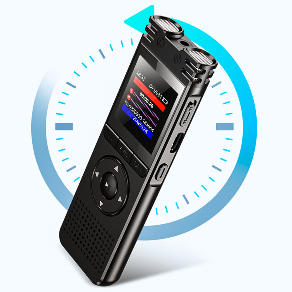 Reportofon profesional NewEvo 32 GB cu activare vocală și reducere zgomot [3]